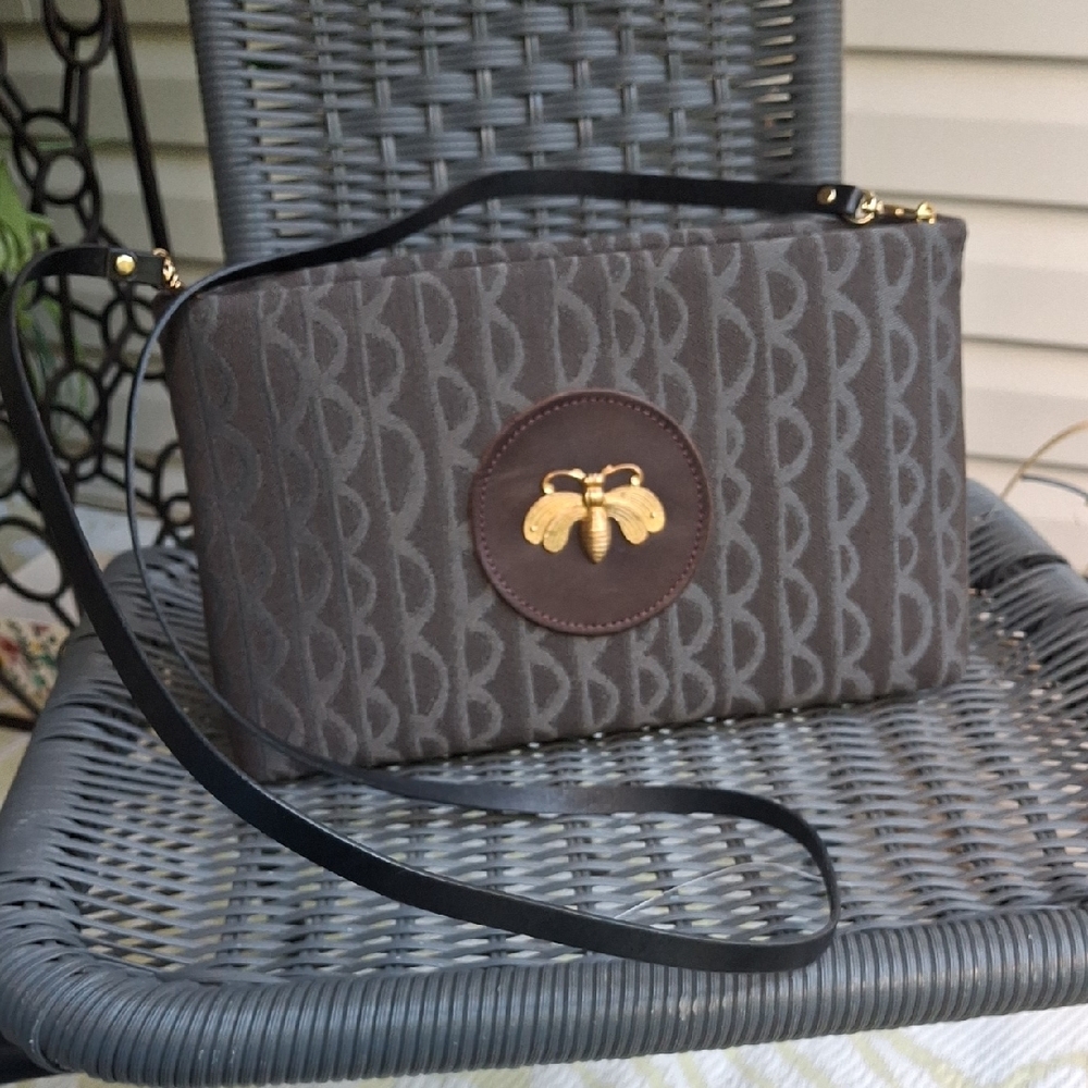 Add Libb Elegant Gray and Brown Designer Crossbody/clutch Bag